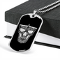 Calavera Mexican Sugar Skull 49 Necklace Stainless Steel or 18k Gold Dog Tag 24" Chain-Express Your Love Gifts
