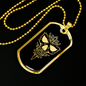 Calavera Mexican Sugar Skull 50 Necklace Stainless Steel or 18k Gold Dog Tag 24" Chain-Express Your Love Gifts