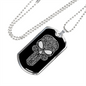 Calavera Mexican Sugar Skull 52 Necklace Stainless Steel or 18k Gold Dog Tag 24" Chain-Express Your Love Gifts