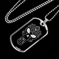 Calavera Mexican Sugar Skull 55 Necklace Stainless Steel or 18k Gold Dog Tag 24" Chain-Express Your Love Gifts