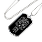 Calavera Mexican Sugar Skull 56 Necklace Stainless Steel or 18k Gold Dog Tag 24" Chain-Express Your Love Gifts