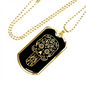 Calavera Mexican Sugar Skull 56 Necklace Stainless Steel or 18k Gold Dog Tag 24" Chain-Express Your Love Gifts