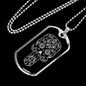 Calavera Mexican Sugar Skull 56 Necklace Stainless Steel or 18k Gold Dog Tag 24" Chain-Express Your Love Gifts