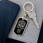 Calavera Mexican Sugar Skull 57 Keychain Stainless Steel or 18k Gold Dog Tag Keyring-Express Your Love Gifts