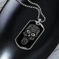 Calavera Mexican Sugar Skull 57 Necklace Stainless Steel or 18k Gold Dog Tag 24" Chain-Express Your Love Gifts