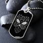 Calavera Mexican Sugar Skull 58 Necklace Stainless Steel or 18k Gold Dog Tag 24" Chain-Express Your Love Gifts