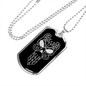 Calavera Mexican Sugar Skull 59 Necklace Stainless Steel or 18k Gold Dog Tag 24" Chain-Express Your Love Gifts