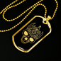 Calavera Mexican Sugar Skull 64 Necklace Stainless Steel or 18k Gold Dog Tag 24" Chain-Express Your Love Gifts
