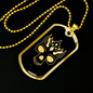 Calavera Mexican Sugar Skull 68 Necklace Stainless Steel or 18k Gold Dog Tag 24" Chain-Express Your Love Gifts