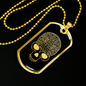 Calavera Mexican Sugar Skull 69 Necklace Stainless Steel or 18k Gold Dog Tag 24" Chain-Express Your Love Gifts