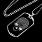 Calavera Mexican Sugar Skull 69 Necklace Stainless Steel or 18k Gold Dog Tag 24" Chain-Express Your Love Gifts