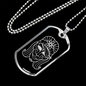 Calavera Mexican Sugar Skull 8 Necklace Stainless Steel or 18k Gold Dog Tag 24" Chain-Express Your Love Gifts