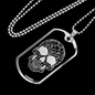 Calavera Mexican Sugar Skull 9 Necklace Stainless Steel or 18k Gold Dog Tag 24" Chain-Express Your Love Gifts