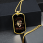 Calavera Mexican Sugar Skull Biker Soldier Spirit Necklace Stainless Steel or 18k Gold Dog Tag 24" Chain-Express Your Love Gifts