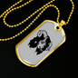 Calavera Mexican Sugar Witch Face Necklace Stainless Steel or 18k Gold Dog Tag 24" Chain-Express Your Love Gifts