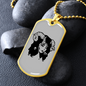 Calavera Mexican Sugar Witch Face Necklace Stainless Steel or 18k Gold Dog Tag 24" Chain-Express Your Love Gifts