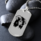 Calavera Mexican Sugar Witch Face Necklace Stainless Steel or 18k Gold Dog Tag 24" Chain-Express Your Love Gifts