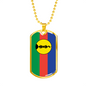 Caledonia Flag Necklace Stainless Steel or 18k Gold Dog Tag 24" Chain-Express Your Love Gifts