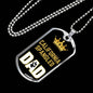 California Spangled Cat Dad Necklace Stainless Steel or 18k Gold Dog Tag 24" Chain-Express Your Love Gifts