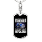 Call Me Daddy Swivel Trucker Keychain Dog Tag Stainless Steel or 18k Gold-Express Your Love Gifts