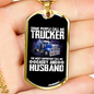 Call Me Daddy Trucker Dog Tag Stainless Steel or 18k Gold 24" Chain-Express Your Love Gifts