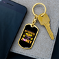 Call Me Honey Sunflower Mom Keychain Stainless Steel or 18k Gold Dog Tag Keyring-Express Your Love Gifts
