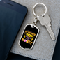 Call Me Honey Sunflower Mom Keychain Stainless Steel or 18k Gold Dog Tag Keyring-Express Your Love Gifts