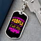 Call Me Mama Mom Keychain Stainless Steel or 18k Gold Dog Tag Keyring-Express Your Love Gifts