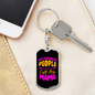 Call Me Mama Mom Keychain Stainless Steel or 18k Gold Dog Tag Keyring-Express Your Love Gifts