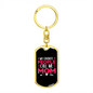 Call Me Mom Pink Keychain Stainless Steel or 18k Gold Dog Tag Keyring-Express Your Love Gifts