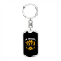 Call Me Mom Sunflower Keychain Stainless Steel or 18k Gold Dog Tag Keyring-Express Your Love Gifts