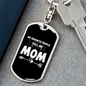 Call Me Mom White Keychain Stainless Steel or 18k Gold Dog Tag Keyring-Express Your Love Gifts