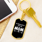 Call Me Mom White Keychain Stainless Steel or 18k Gold Dog Tag Keyring-Express Your Love Gifts