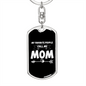 Call Me Mom White Keychain Stainless Steel or 18k Gold Dog Tag Keyring-Express Your Love Gifts