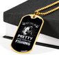 Call Me Pretty And Take Me Fishing Necklace Stainless Steel or 18k Gold Dog Tag 24" Chain-Express Your Love Gifts