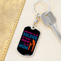 Call me Soldier Mom Keychain Stainless Steel or 18k Gold Dog Tag Keyring-Express Your Love Gifts