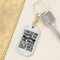Call Of God Keychain Stainless Steel or 18k Gold Dog Tag Keyring-Express Your Love Gifts