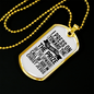 Call Of God Necklace Stainless Steel or 18k Gold Dog Tag 24" Chain-Express Your Love Gifts