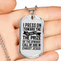 Call Of God Necklace Stainless Steel or 18k Gold Dog Tag 24" Chain-Express Your Love Gifts