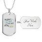 Call Them All By Name Psalm 147:4 Necklace Stainless Steel or 18k Gold Dog Tag 24" Chain-Express Your Love Gifts