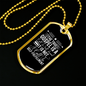 Call To Self Denial Necklace Stainless Steel or 18k Gold Dog Tag 24" Chain-Express Your Love Gifts