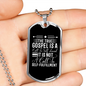 Call To Self Denial Necklace Stainless Steel or 18k Gold Dog Tag 24" Chain-Express Your Love Gifts