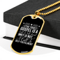 Call To Self Denial Necklace Stainless Steel or 18k Gold Dog Tag 24" Chain-Express Your Love Gifts