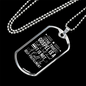 Call To Self Denial Necklace Stainless Steel or 18k Gold Dog Tag 24" Chain-Express Your Love Gifts