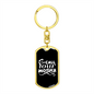 Call Your Mother Mom Keychain Stainless Steel or 18k Gold Dog Tag Keyring-Express Your Love Gifts