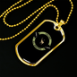 Calling All Hunters Hunting Necklace Stainless Steel or 18k Gold Dog Tag 24"-Express Your Love Gifts
