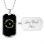 Calling All Hunters Hunting Necklace Stainless Steel or 18k Gold Dog Tag 24"-Express Your Love Gifts