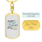 Calls Them All By Name Psalm147:4 Keychain Stainless Steel or 18k Gold Dog Tag Keyring-Express Your Love Gifts