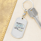 Calls Them All By Name Psalm147:4 Keychain Stainless Steel or 18k Gold Dog Tag Keyring-Express Your Love Gifts