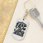Calm And Lord Jesus Keychain Stainless Steel or 18k Gold Dog Tag Keyring-Express Your Love Gifts